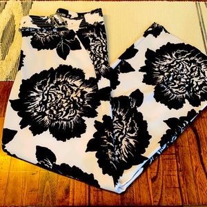 Wide Leg Floral Dress Pants